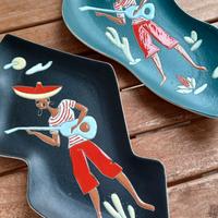 Piatti decorativi vintage anni '50 - Stile messica