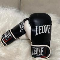 guanti da boxe, kickboxe 6once bianchi e neri