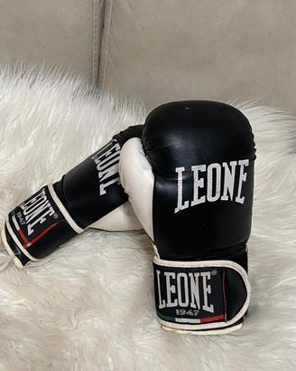 guanti da boxe, kickboxe 6once bianchi e neri