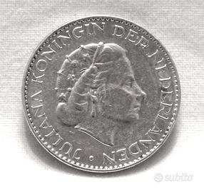 1 GULDEN ARGENTO OLANDA 1956