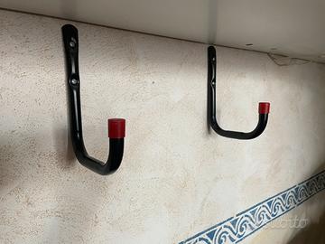 6 Ganci garage portabici da muro - lotto