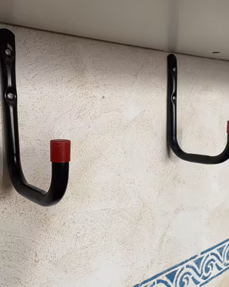 6 Ganci garage portabici da muro - lotto