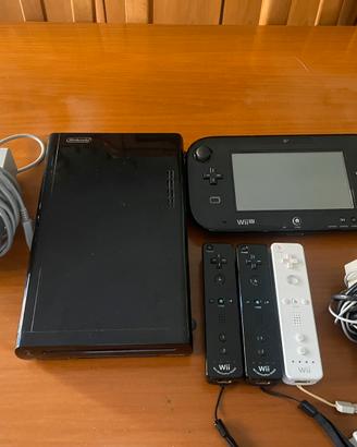 Nintendo Wii U nera + GamePad + 3 Wii Remote