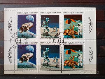 Francobolli Ciad/ Tchad 1970 Apollo 11-12 fogl us