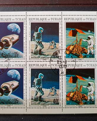 Francobolli Ciad/ Tchad 1970 Apollo 11-12 fogl us