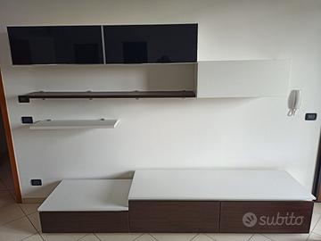 Parete attrezzata soggiorno – 270 cm – noce scuro