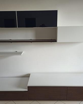 Parete attrezzata soggiorno – 270 cm – noce scuro