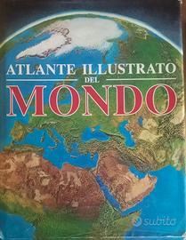 Atlante illustrato del mondo vintage anni 80 