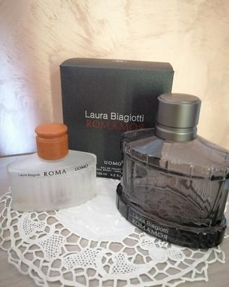 Coppia di profumi vuoti marcati "Roma" 