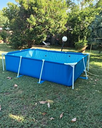 Piscina intex fuori terra rettangolare con pompa f
