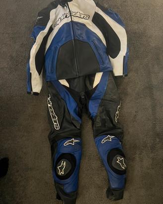 Tuta moto alpinestar in pelle DA DONNA