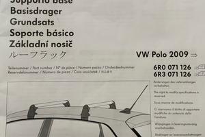 portapacchi per tetto auto WW Polo