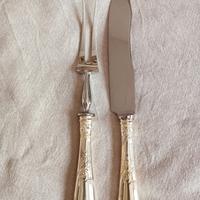 Broggi Forchettone e Coltello trincia in argento 