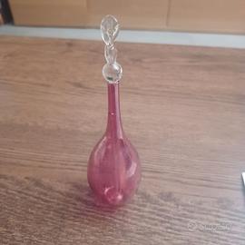 Piccola boccetta in vetro di Murano rosa