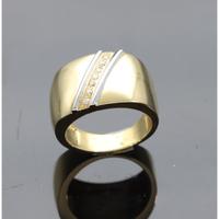 ANELLO FASCIA CON BRILLANTI IN ORO 18 KT.