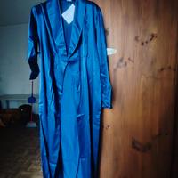 Vestaglia in seta blu taglia 42