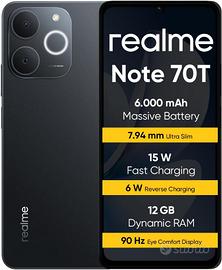 Realme Note 70T 4+128GB Nero NUOVO