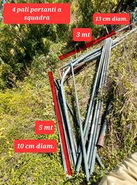 ombreggiante carport professionale metallo zincato