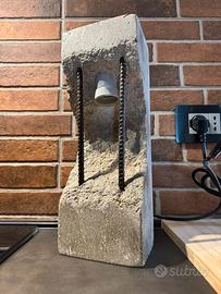 PEZZO UNICO lampada in cemento e ferro