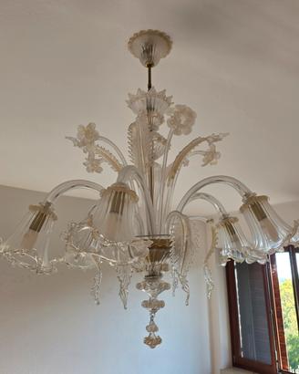 Lampadario in vetro