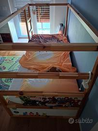 Letto Kura Ikea + tappetino pieghevole Plufsig