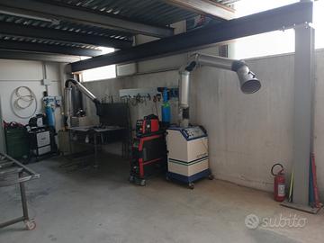 Saldatrice 500A e aspiratore fumo