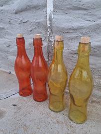 bottiglie vinttage colorate
