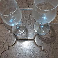 servizio bicchieri cristallo acqua e vino 