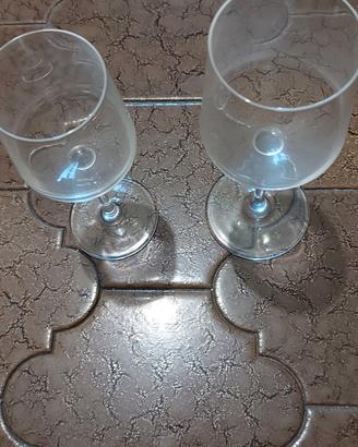 servizio bicchieri cristallo acqua e vino 