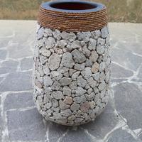 Vaso pietra e corda etnico portaombrelli