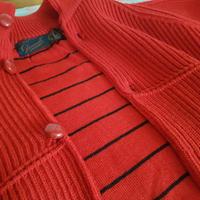 Cardigan rosso Gloverall pura lana vergine