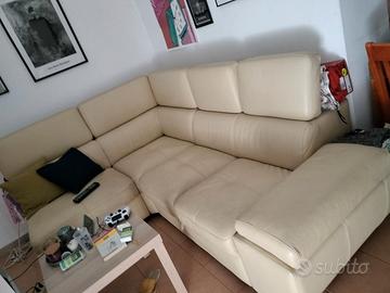 Divano letto  in vera pelle