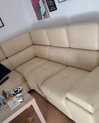 Divano letto  in vera pelle