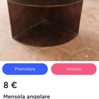 Mensola angolare in legno