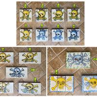 Mattonella riggiola teschio MEMENTO MORI maiolica