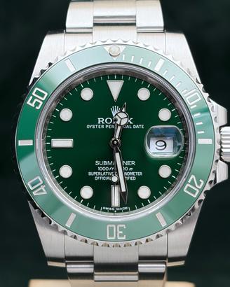 Rolex Submariner Date 116610LV HULK + GARANZIA