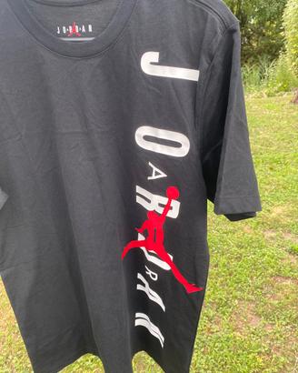 Jordan T-shirt Uomo Nera Jumpman Verticale