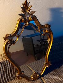 Specchio stile antico con cornice d'orata 