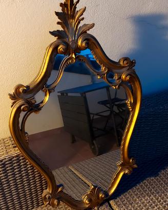 Specchio stile antico con cornice d'orata 