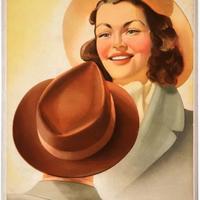 Poster pubblicitario vintage Borsalino - Arredo