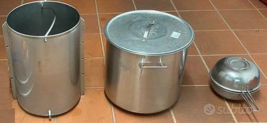 Pentola inox 50 litri con tino filtro