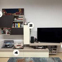 Parete soggiorno completa