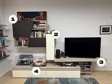 Parete soggiorno completa