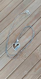 collana in argento e pendente