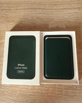Apple Leather Wallet originale Sequoia Green