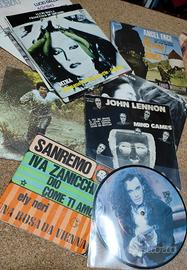 45 giri dischi vinile Beatles Battisti