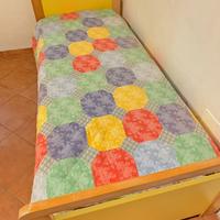 Letto singolo 90×200 cm con cassettone e materasso