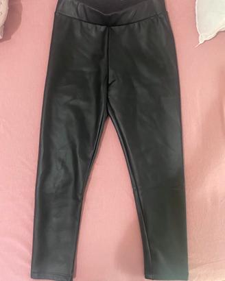 Pantaloni finta pelle bambina 7 anni