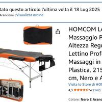 Lettino da massaggi pieghevole