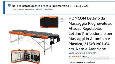 Lettino da massaggi pieghevole